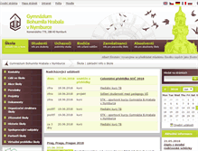 Tablet Screenshot of gym-nymburk.cz